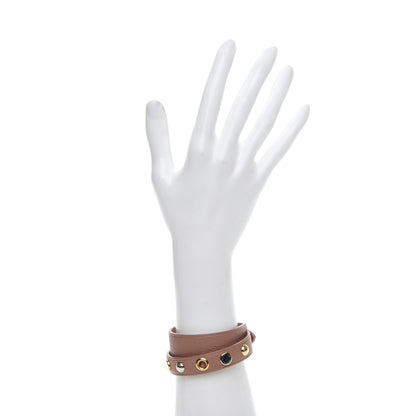 Louis Vuitton Goatskin Spike It Wrap Bracelet 17 Rose Velours 2 of 7