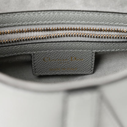 Christian Dior Grained Calfskin Saddle Bag Grey 6 of 10