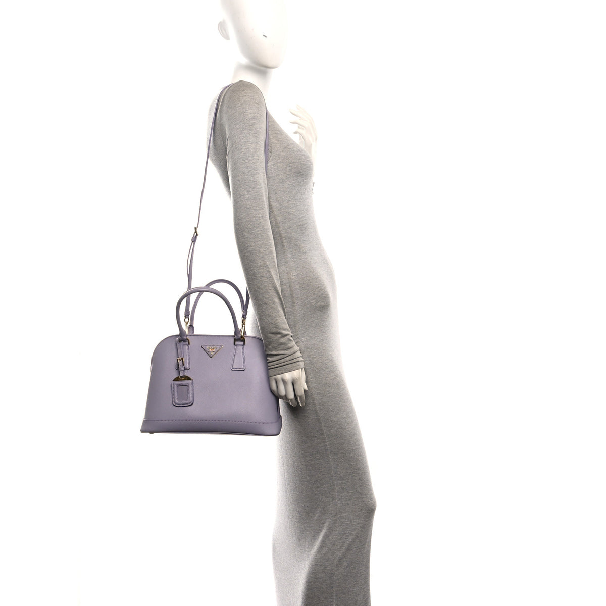 Prada Saffiano Lux Medium Open Promenade Tote Glicine 2 of 9