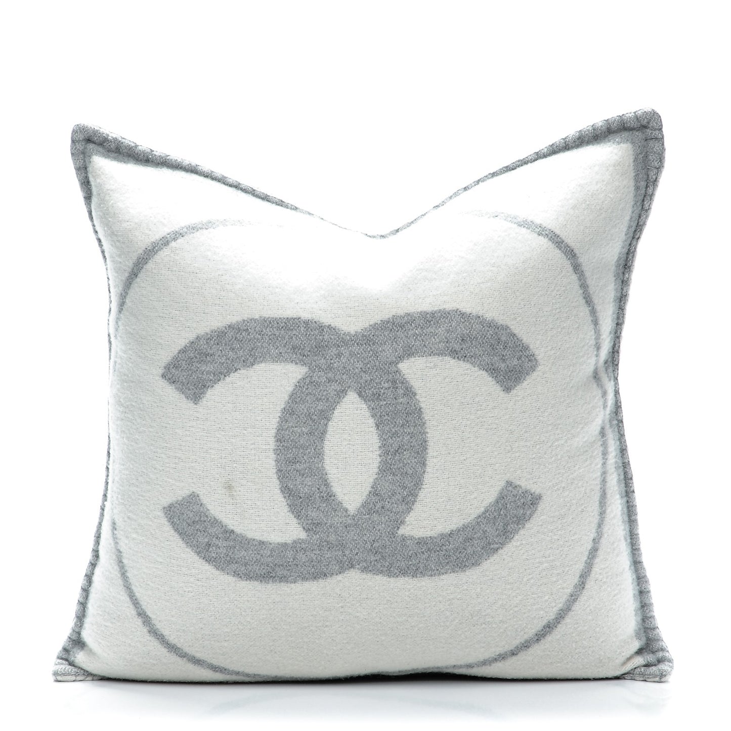 Merino Wool Cashmere CC Pillow Grey Off White