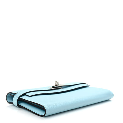 Hermes Epsom Kelly Longue Wallet Bleu Zephyr 4 of 6