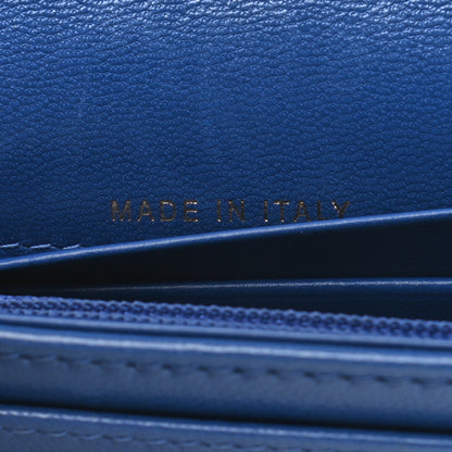 Chanel Goatskin Quilted Chanel 19 Flap Wallet Dark Blue 7 of 8
