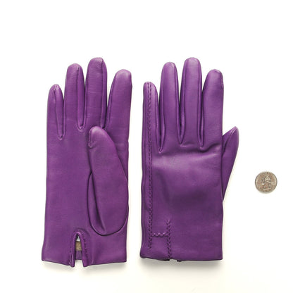 Hermes Lambskin Gloves 7.5 Parme 2 of 4