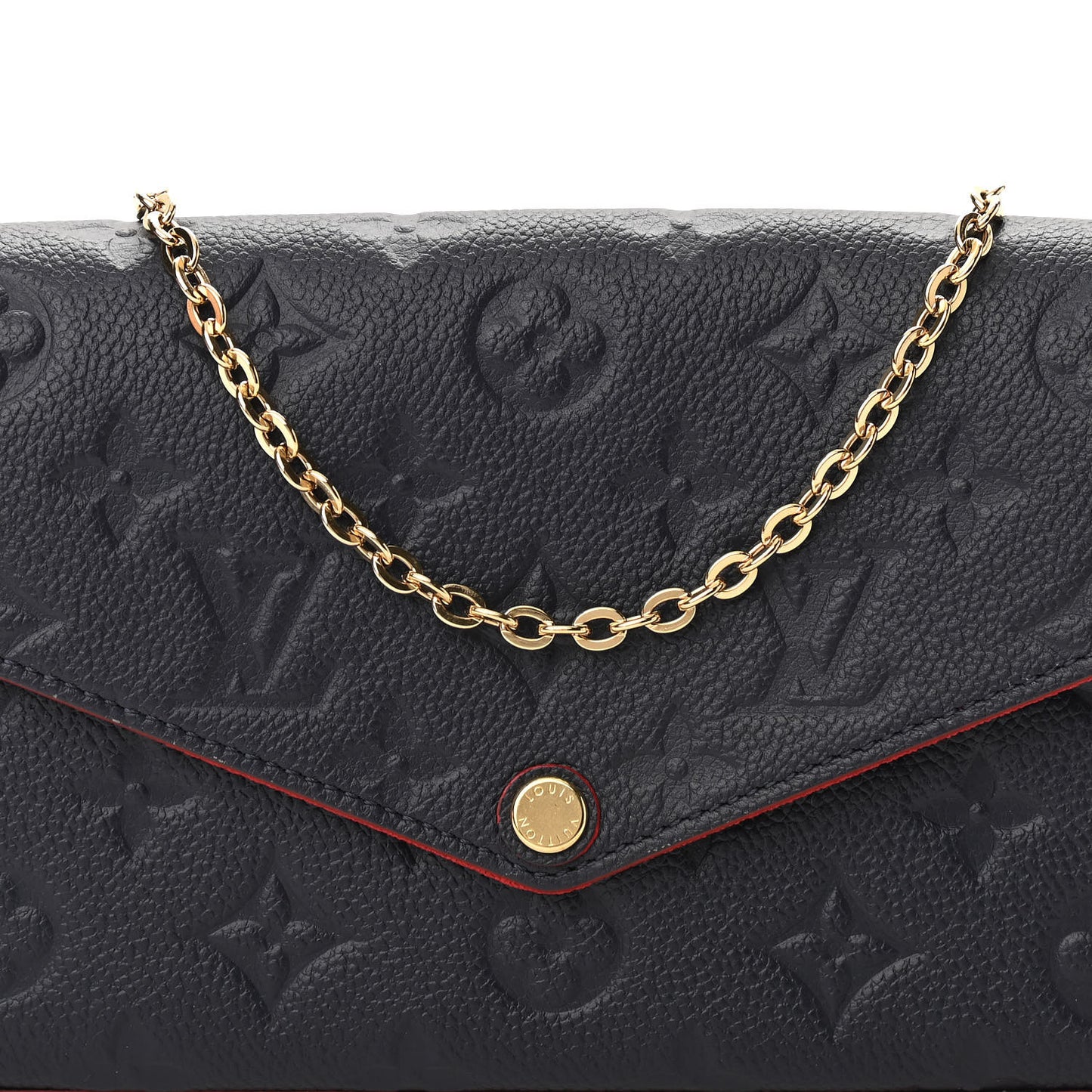 Empreinte Pochette Felicie Chain Wallet Marine Rouge