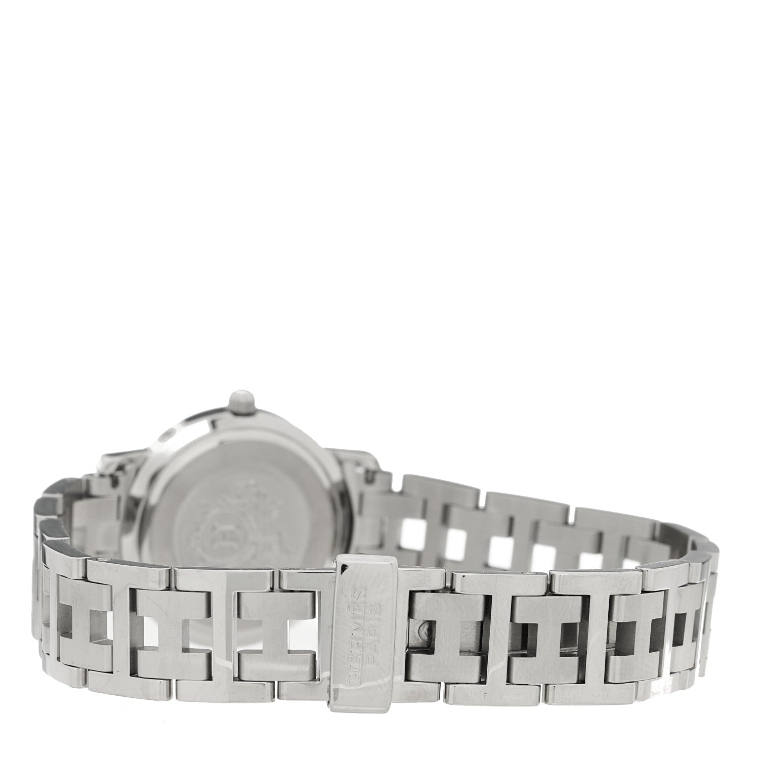 Hermes Stainless Steel 24mm Clipper Quartz Watch Pink 3 of 4