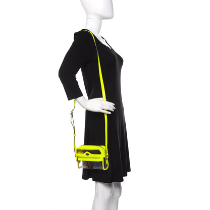 Gucci Vinyl Web Mini Ophidia Transparent Shoulder Bag Yellow Fluo 2 of 10
