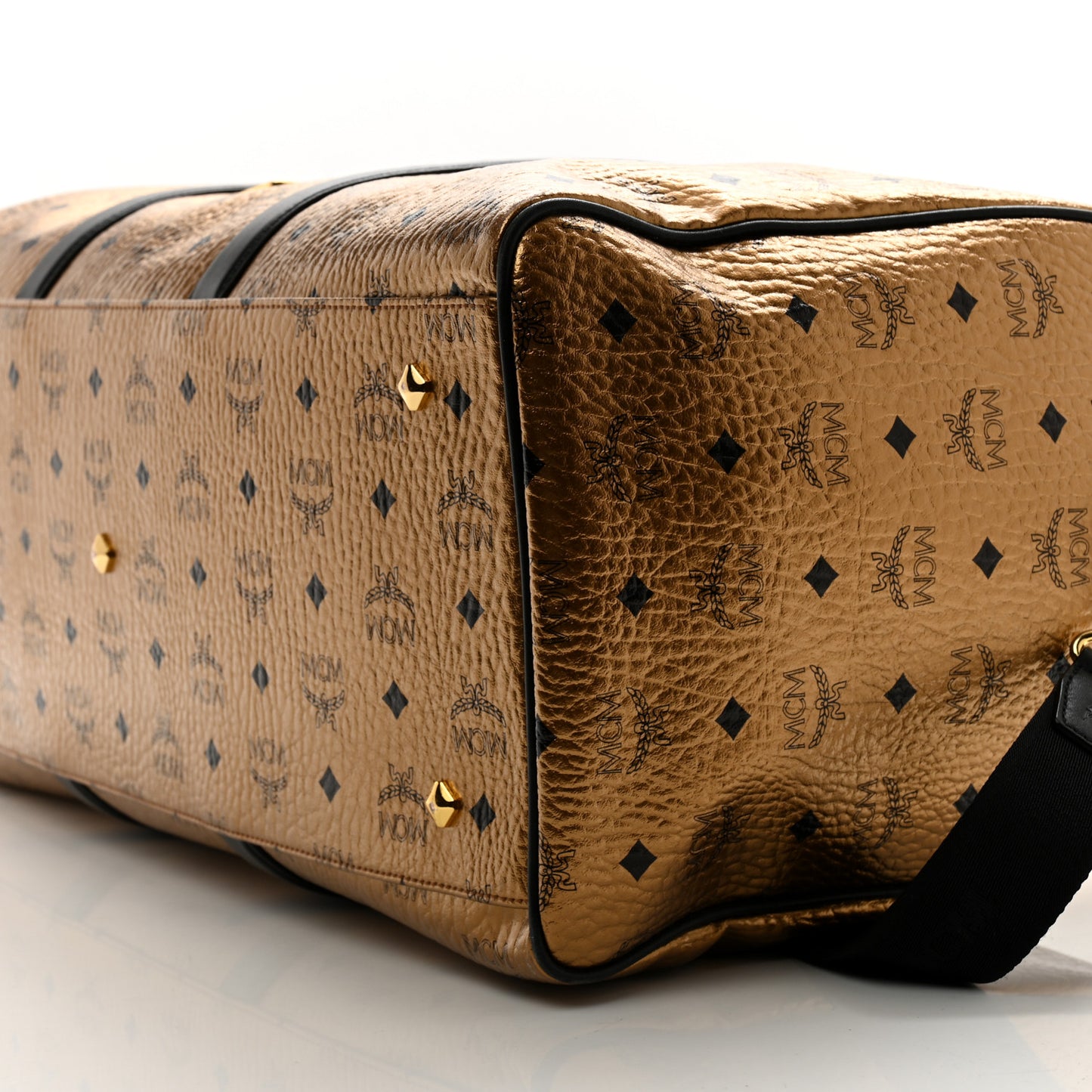 Metallic Visetos Traveler Weekender Duffle Bag Gold