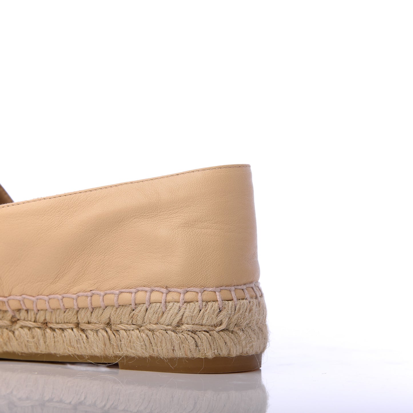 Lambskin CC Espadrilles 38 Beige Black
