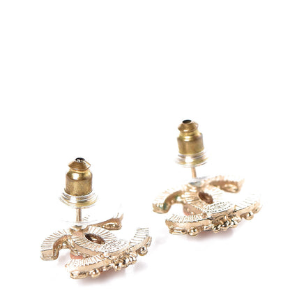Chanel Crystal Gripoix CC Earrings Gold Multicolor 3 of 5