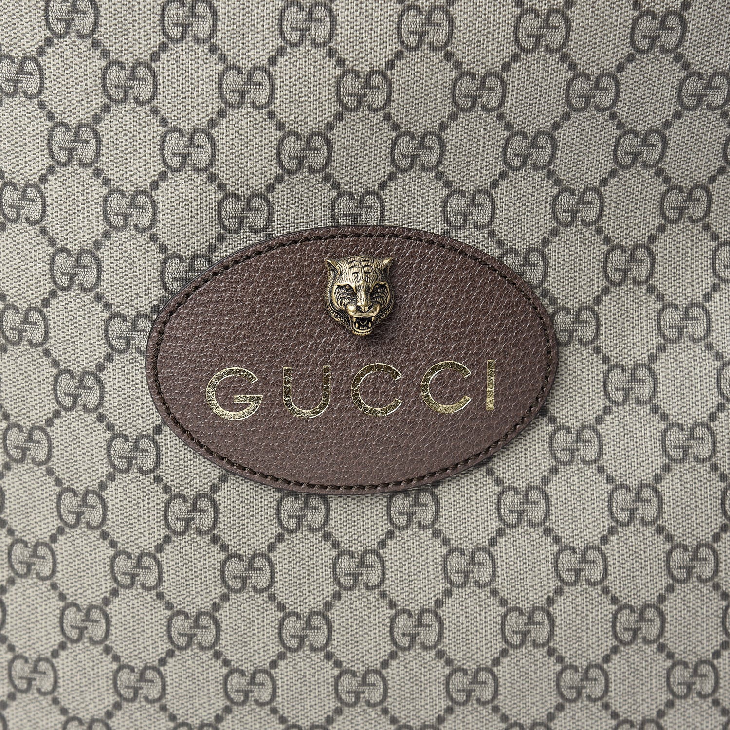 Gucci GG Supreme Monogram Neo Vintage Drawstring Backpack Beige New Acero Crop 8 of 10