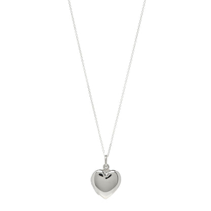 Tiffany Sterling Silver Heart Locket Pendant Necklace 1 of 6