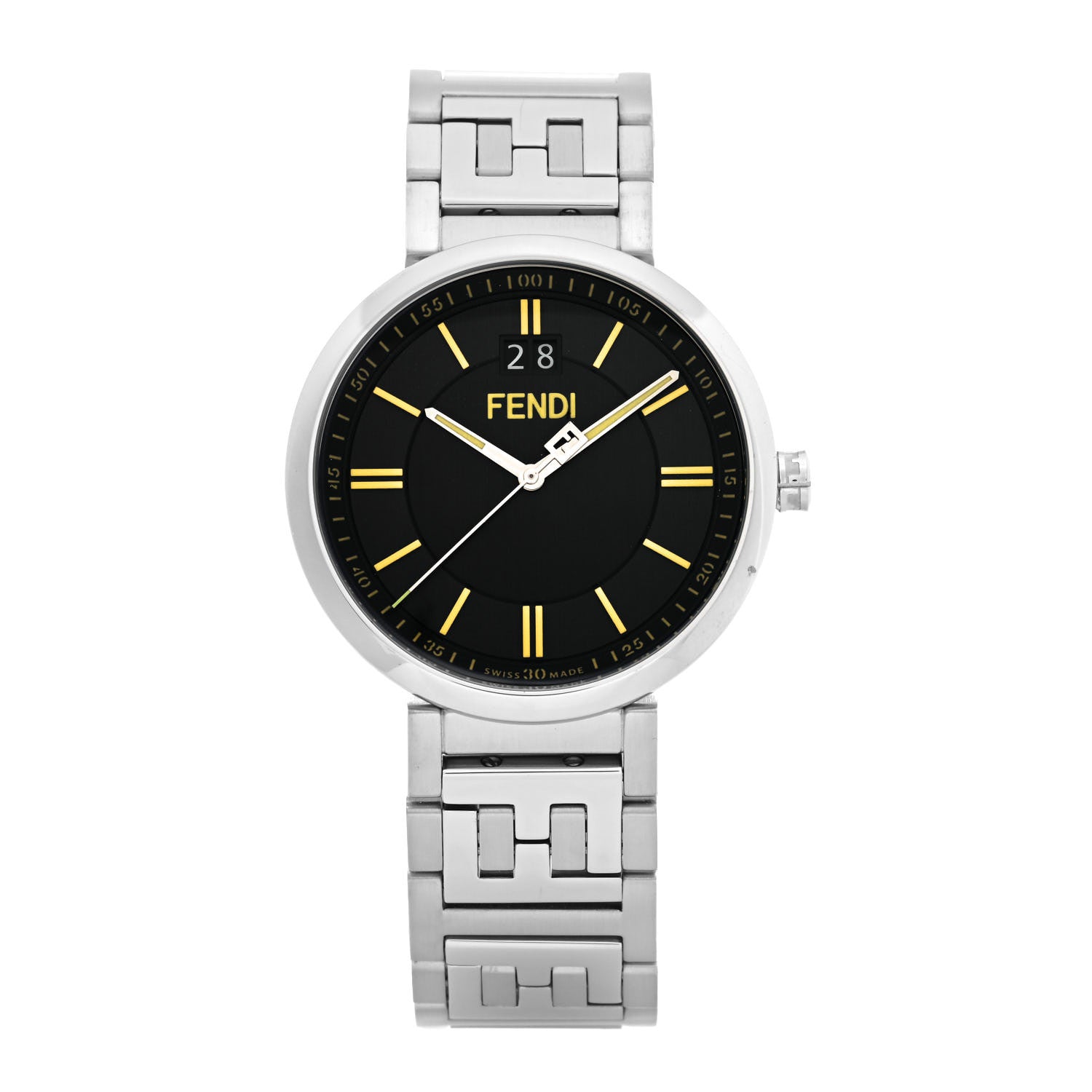 Fendi Stainless Steel 39mm Forever Fendi Quartz Watch Black 1 of 4