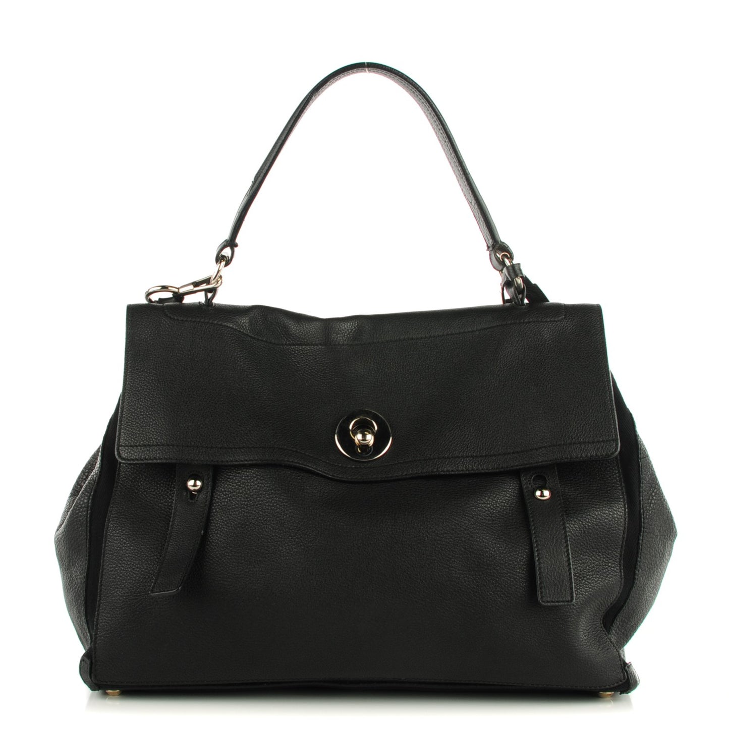 Calfskin Suede Large Muse Two Black