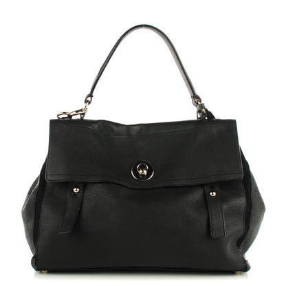 Saint Laurent Calfskin Suede Large Muse Two Black 1 of 7