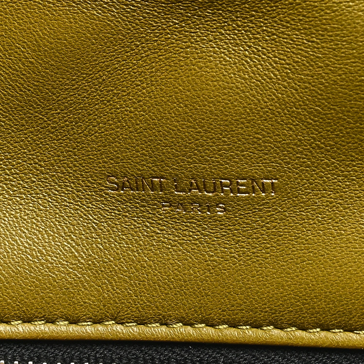 Saint Laurent Lambskin Quilted Sade Puffer Envelope Clutch Light Sage 6 of 6