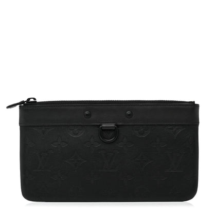 Louis Vuitton Calfskin Monogram Shadow Discovery Pochette PM Black 1 of 6