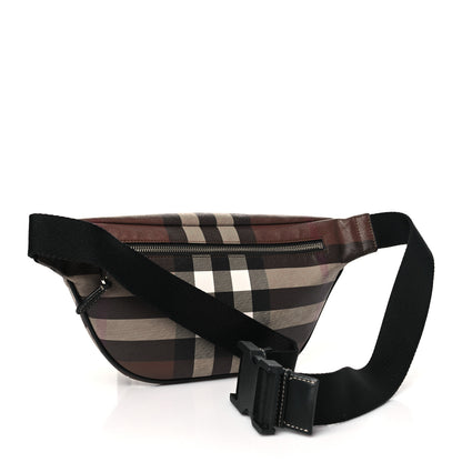 Burberry E-canvas Check Cason Bum Bag Dark Birch Brown 3 of 10