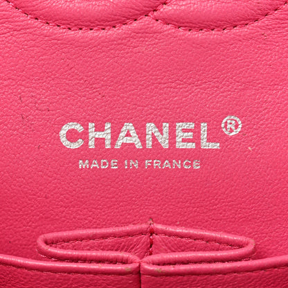 Chanel Tweed Quilted Medium Double Flap Hot Pink 6 of 13