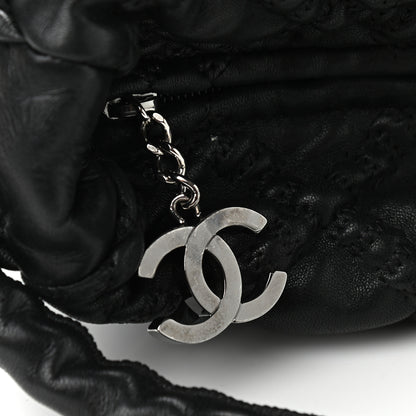 Chanel Quilted Lambskin Hidden Chain Hobo Black 10 of 13