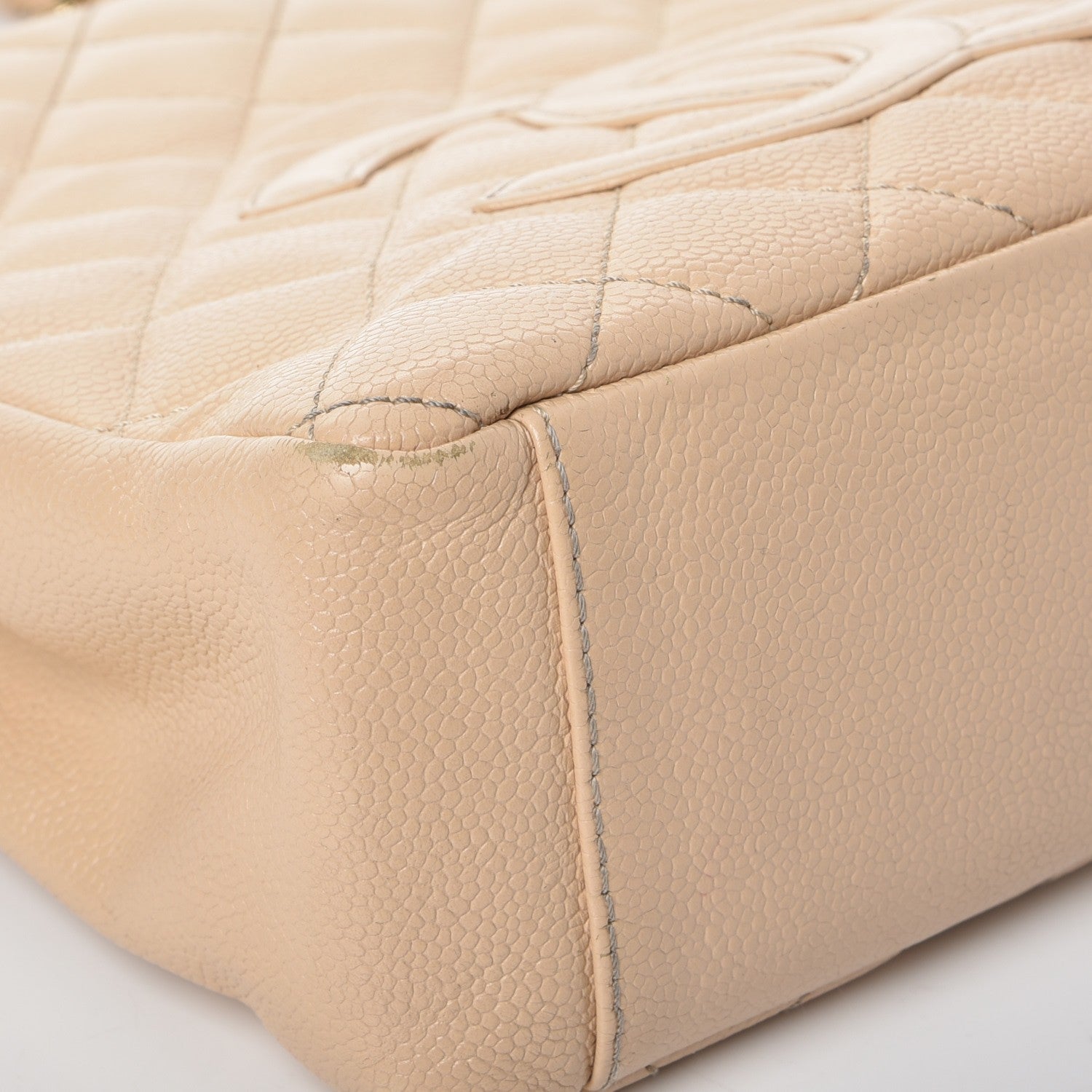 Chanel Caviar Quilted Petit Shopping Tote PST Beige Clair 12 of 16