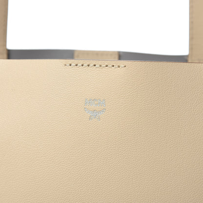 MCM Calfskin Medium Shopper Tote Latte Beige 9 of 9