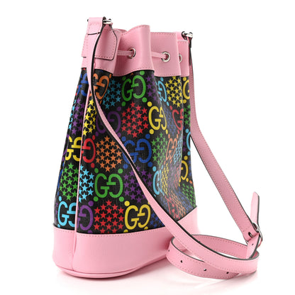Gucci GG Supreme Monogram Psychedelic Bucket Bag Black Multicolor Sugar Pink 3 of 10