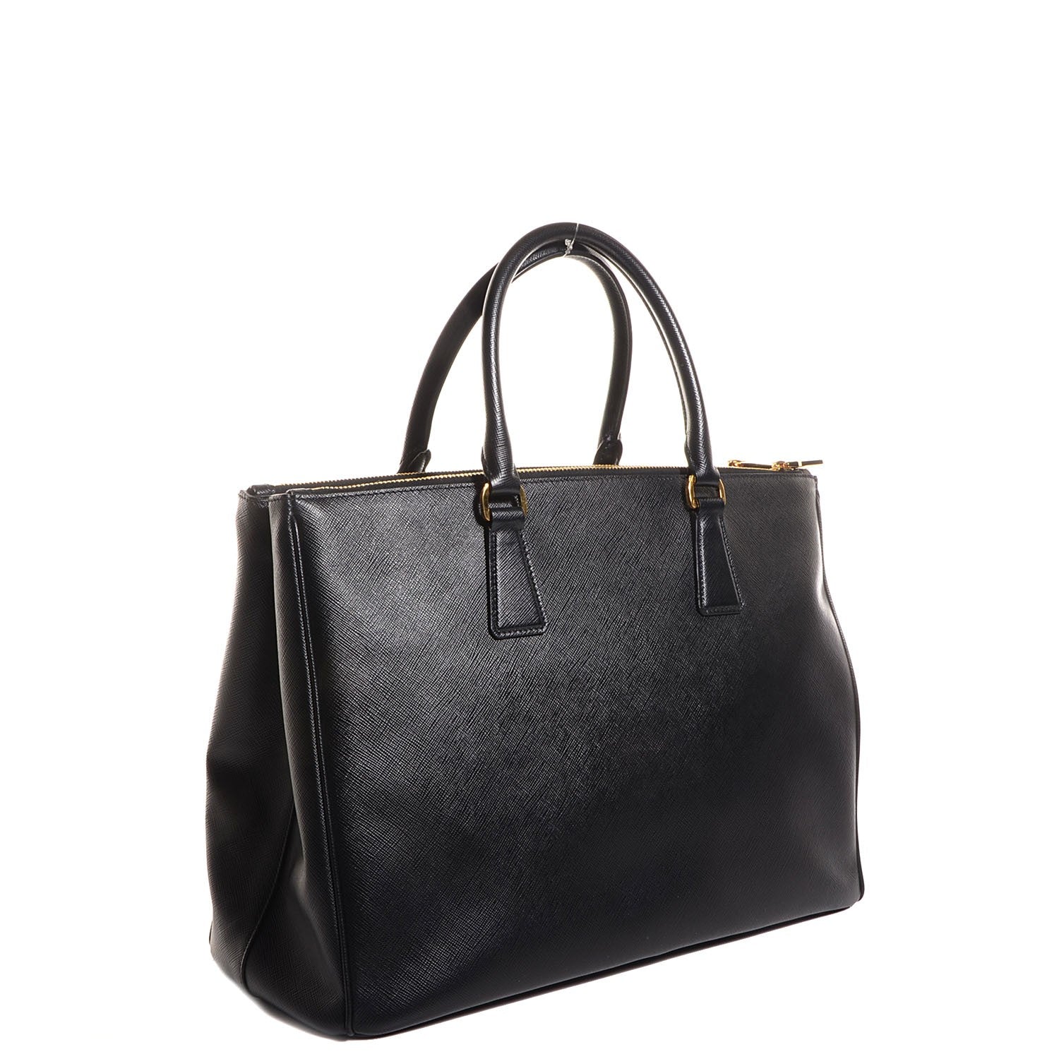 Prada Saffiano Lux Large Double Zip Tote Nero Black 3 of 11