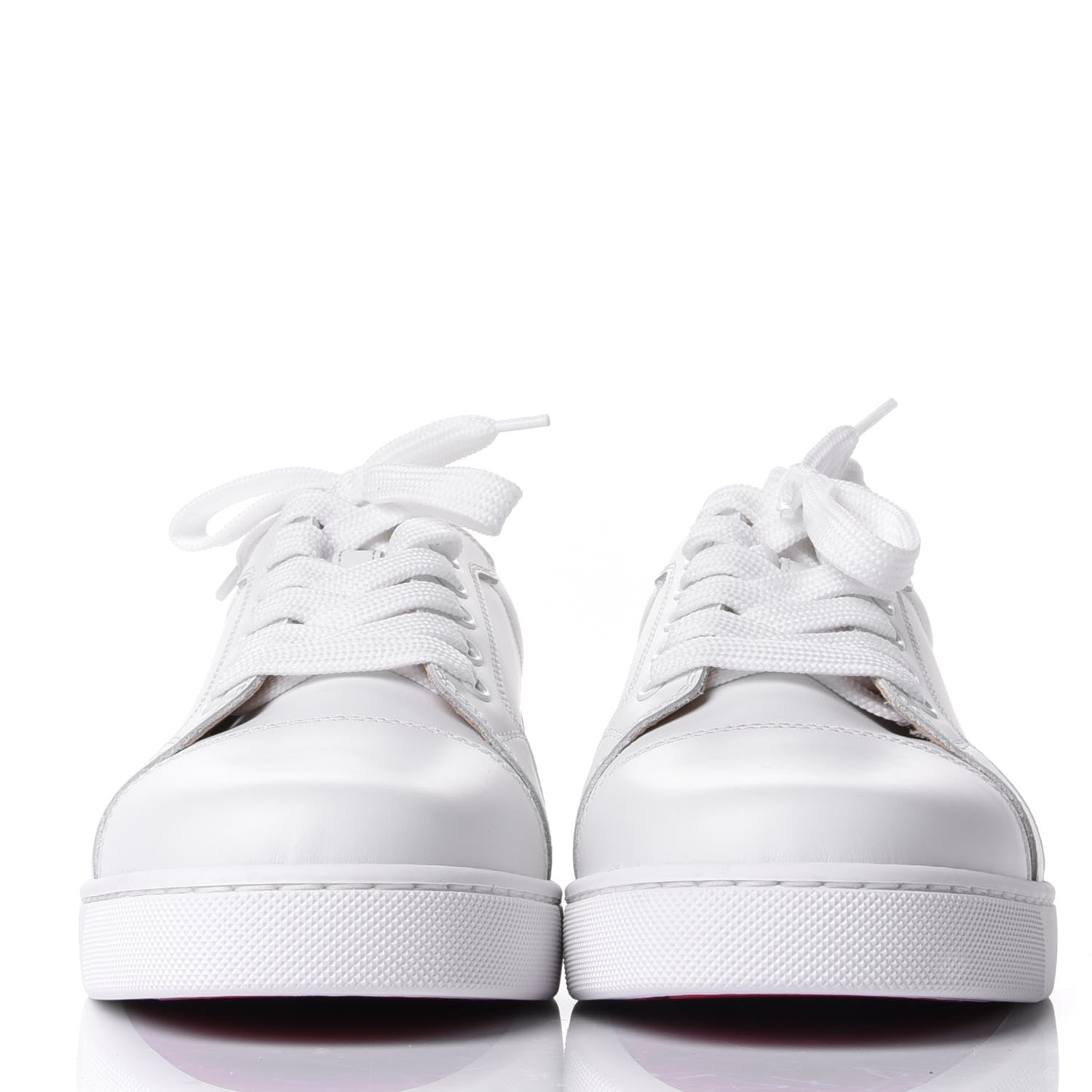 Christian Louboutin Calfskin Vieira Flat Sneakers 38.5 Latte 2 of 11