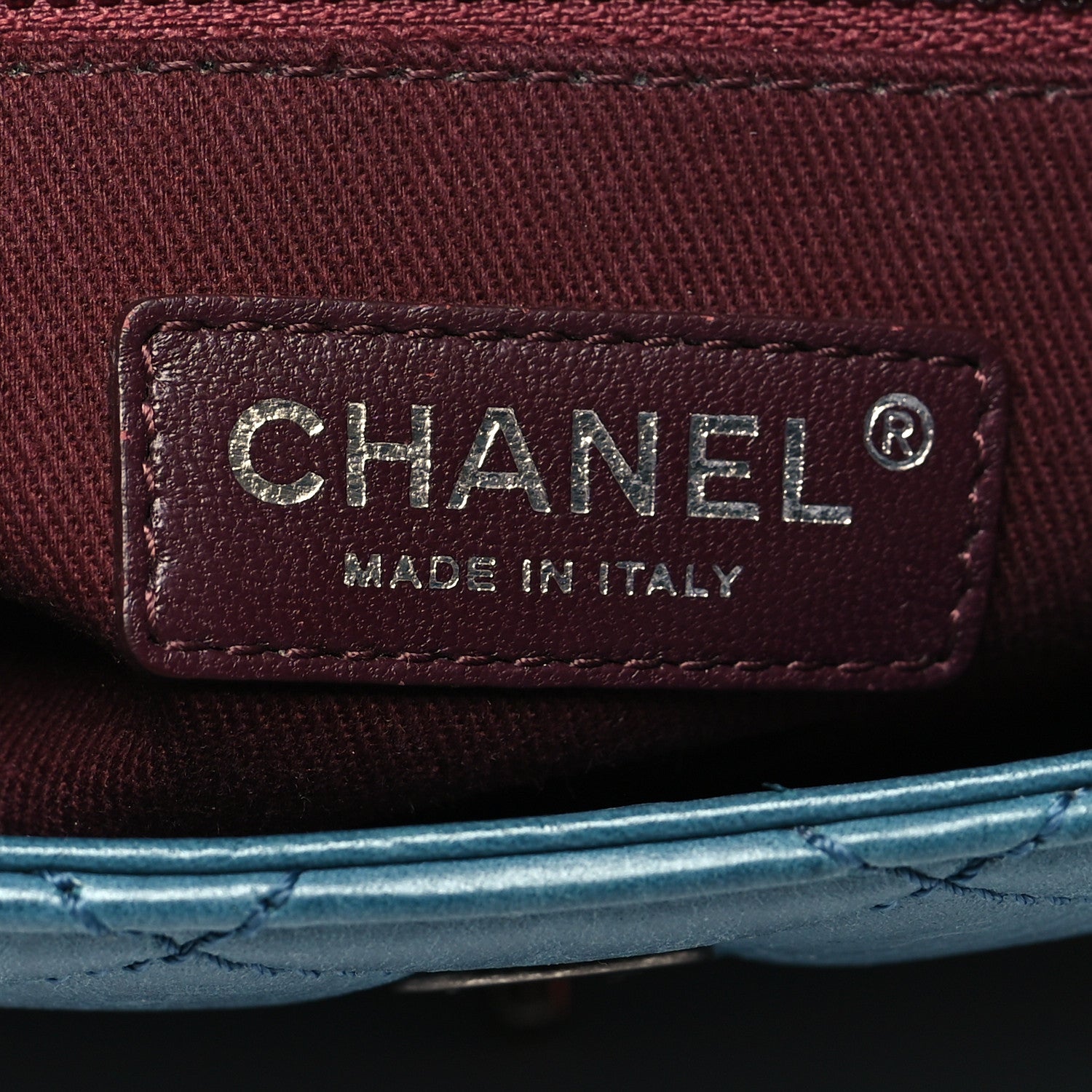 Chanel Calfskin Quilted Large Single Flap Bleu 6 of 13