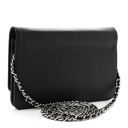 Chanel Caviar Timeless CC Wallet On Chain WOC Black 3 of 11