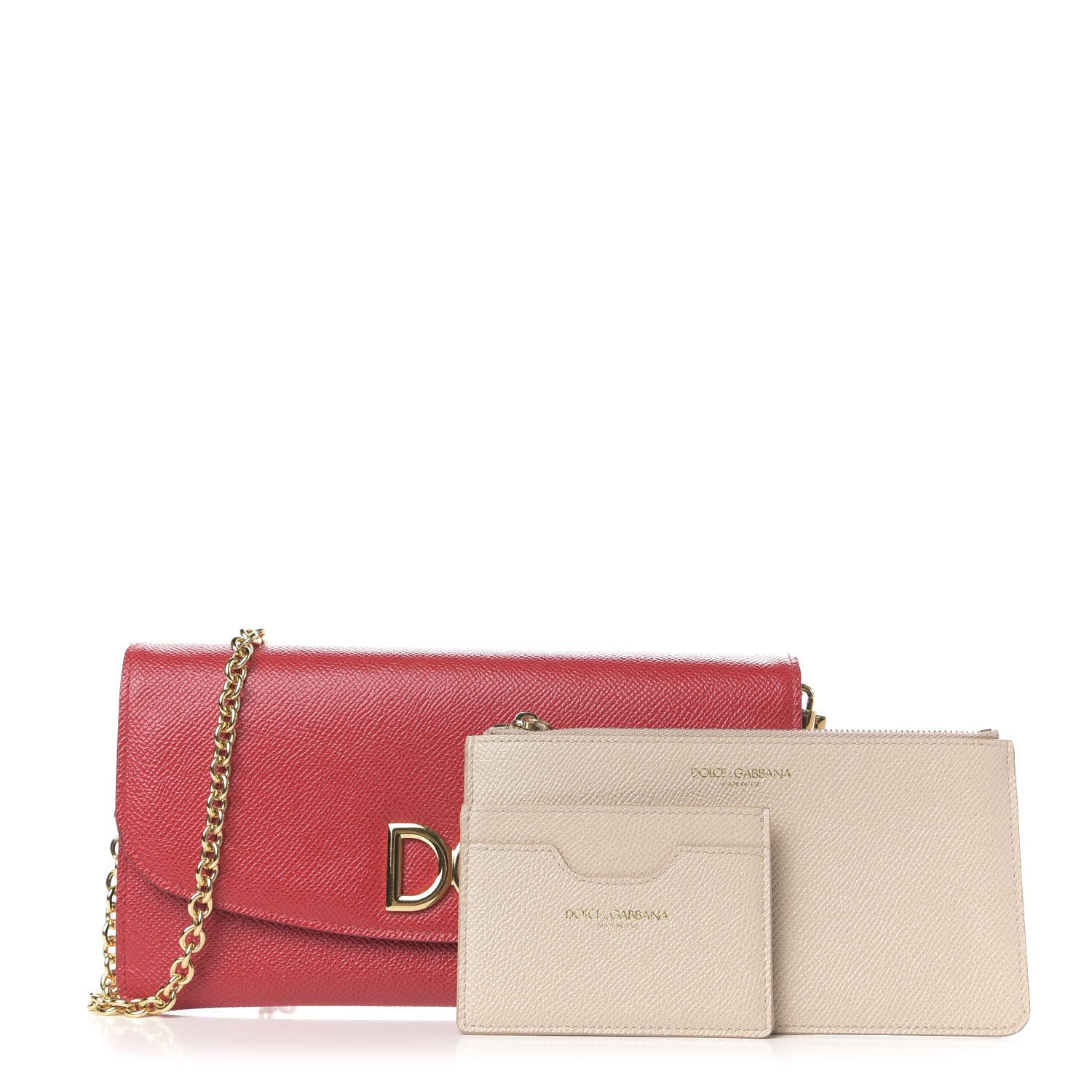 Dolce & Gabbana Dauphine Wallet On Chain Rosso 3 of 11