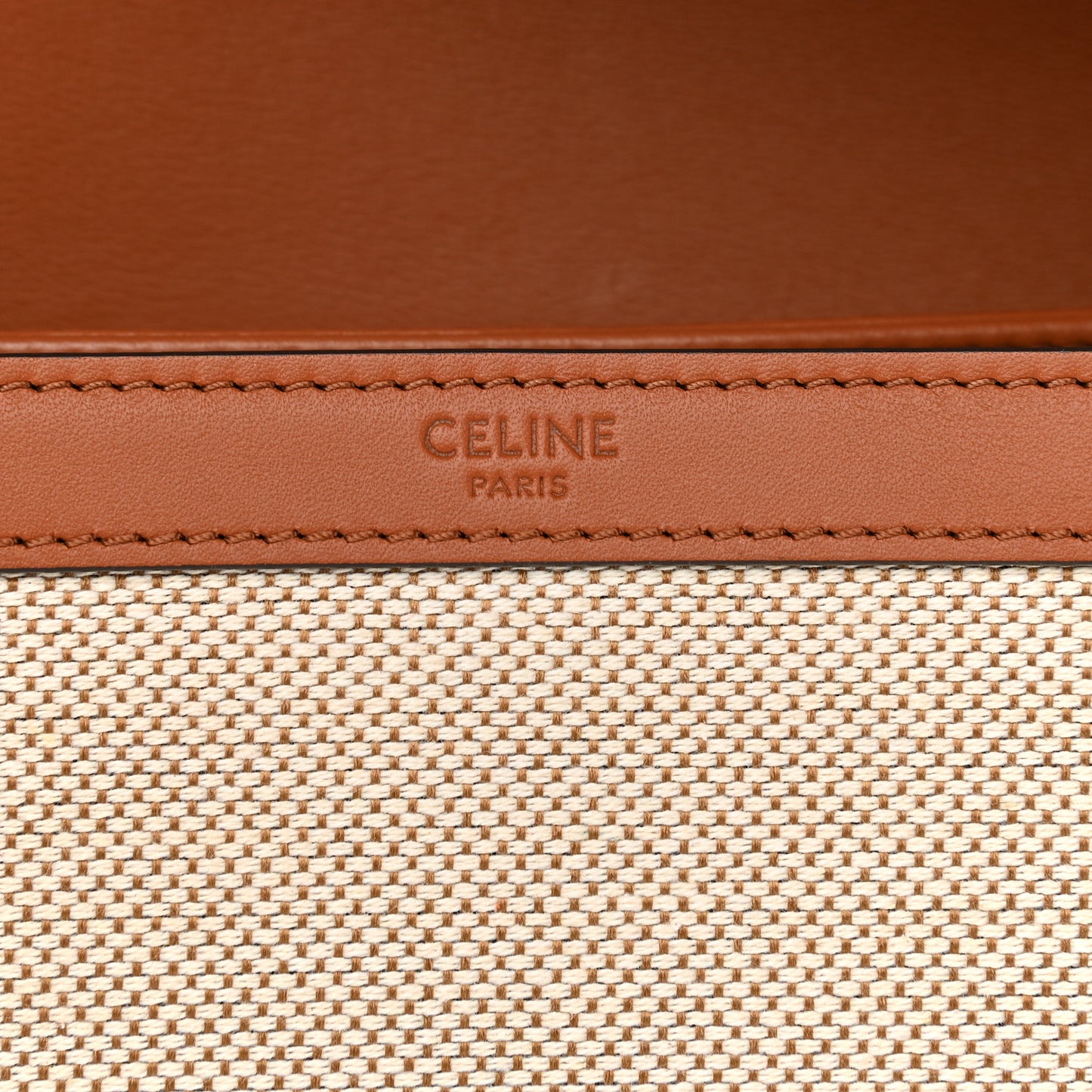 Textile Natural Calfskin Medium Triomphe Bag White Tan