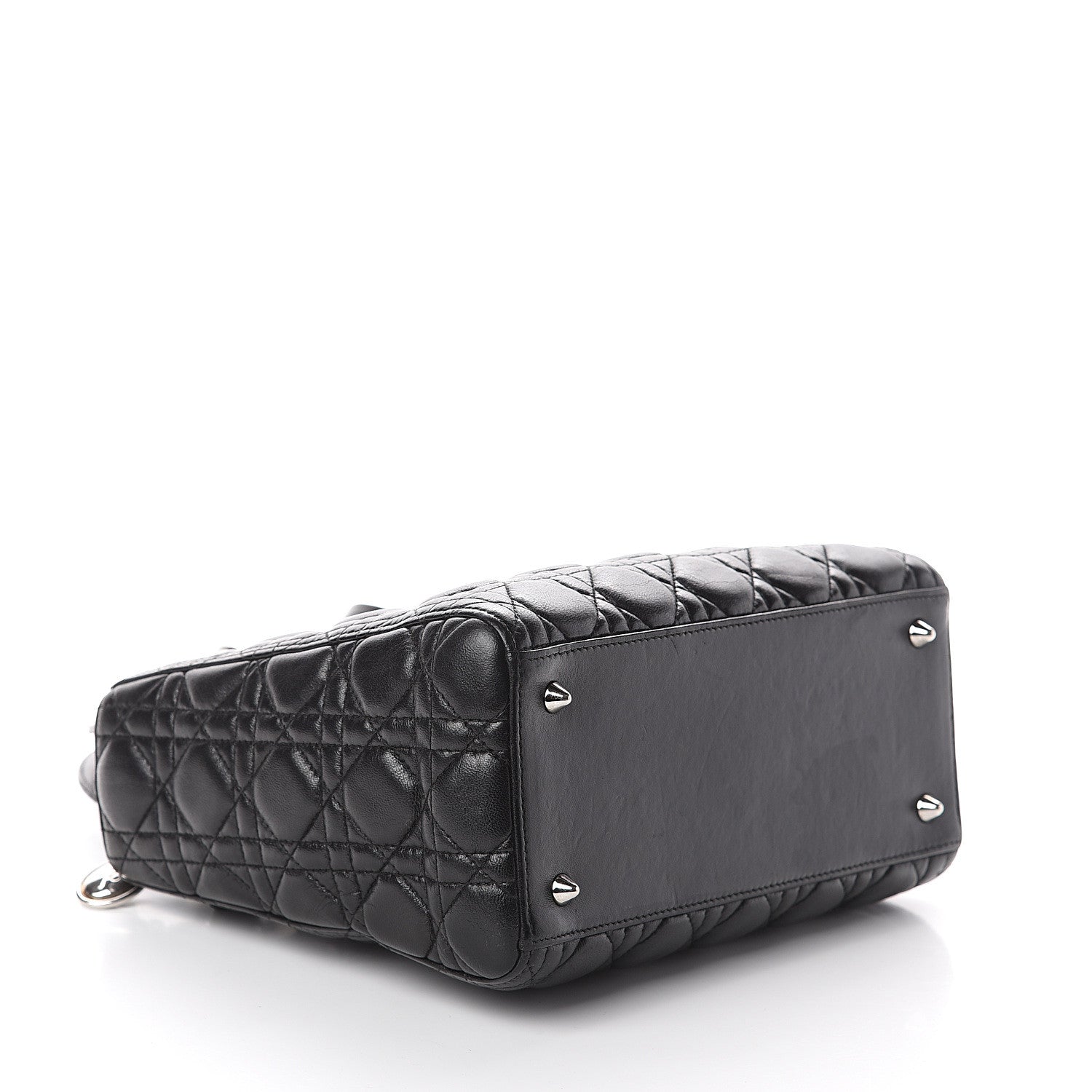 Christian Dior Lambskin Cannage Medium Lady Dior Black 3 of 8