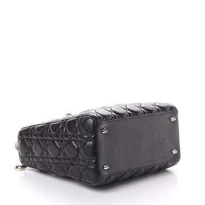 Christian Dior Lambskin Cannage Medium Lady Dior Black 3 of 8