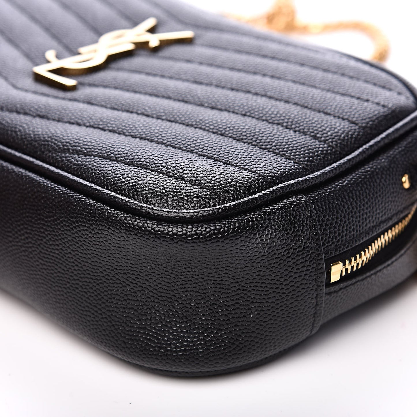 Grain De Poudre Matelasse Monogram Mini Lou Camera Bag Black