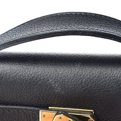 Hermes Evergrain Kelly Pochette Clutch Black 19 of 19