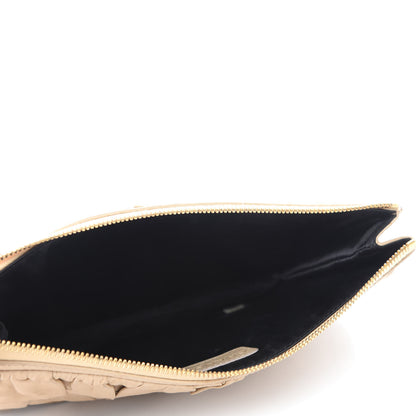 Chanel Lambskin Ruffle Evening Bag Beige 5 of 11