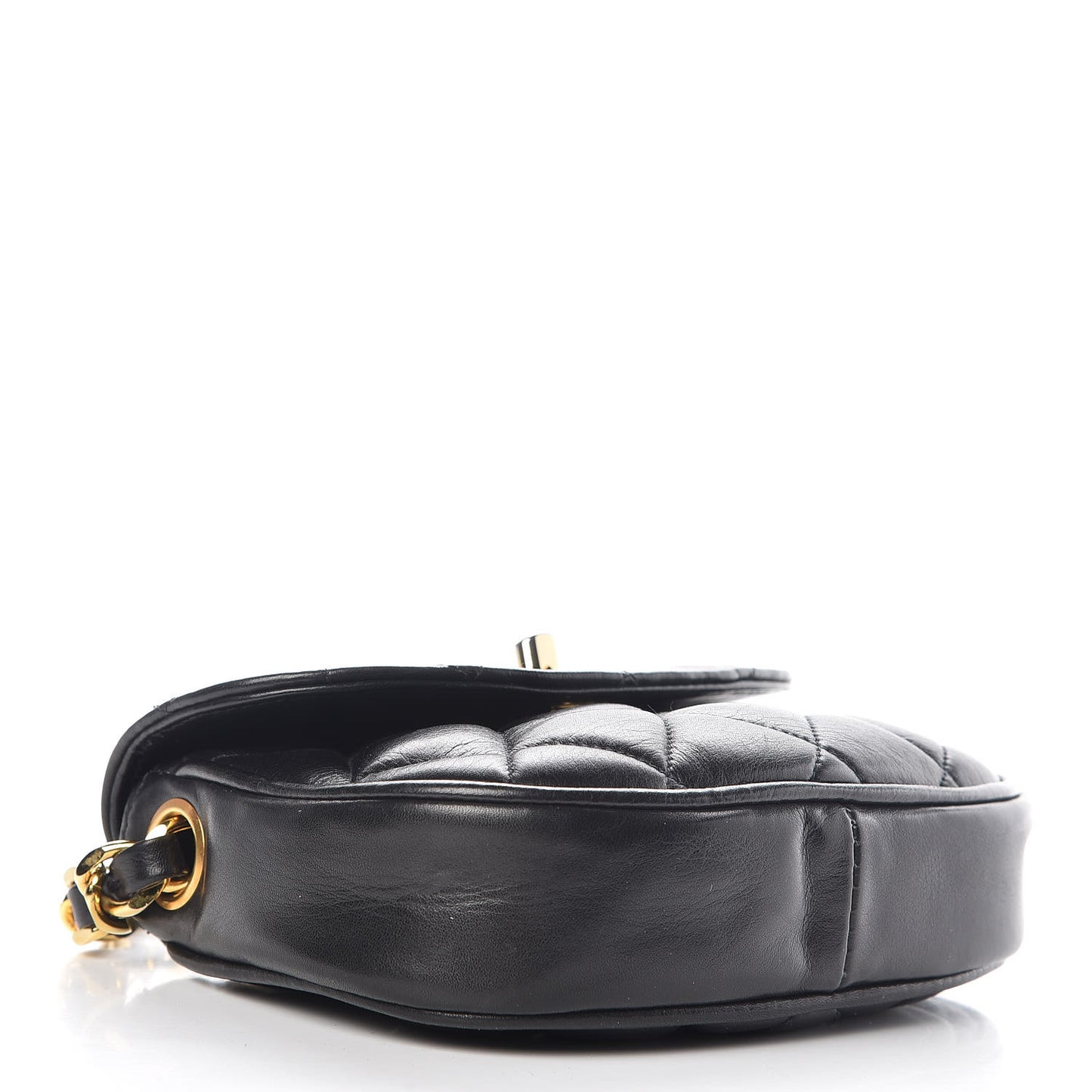 Lambskin Quilted Extra Mini Flap Black