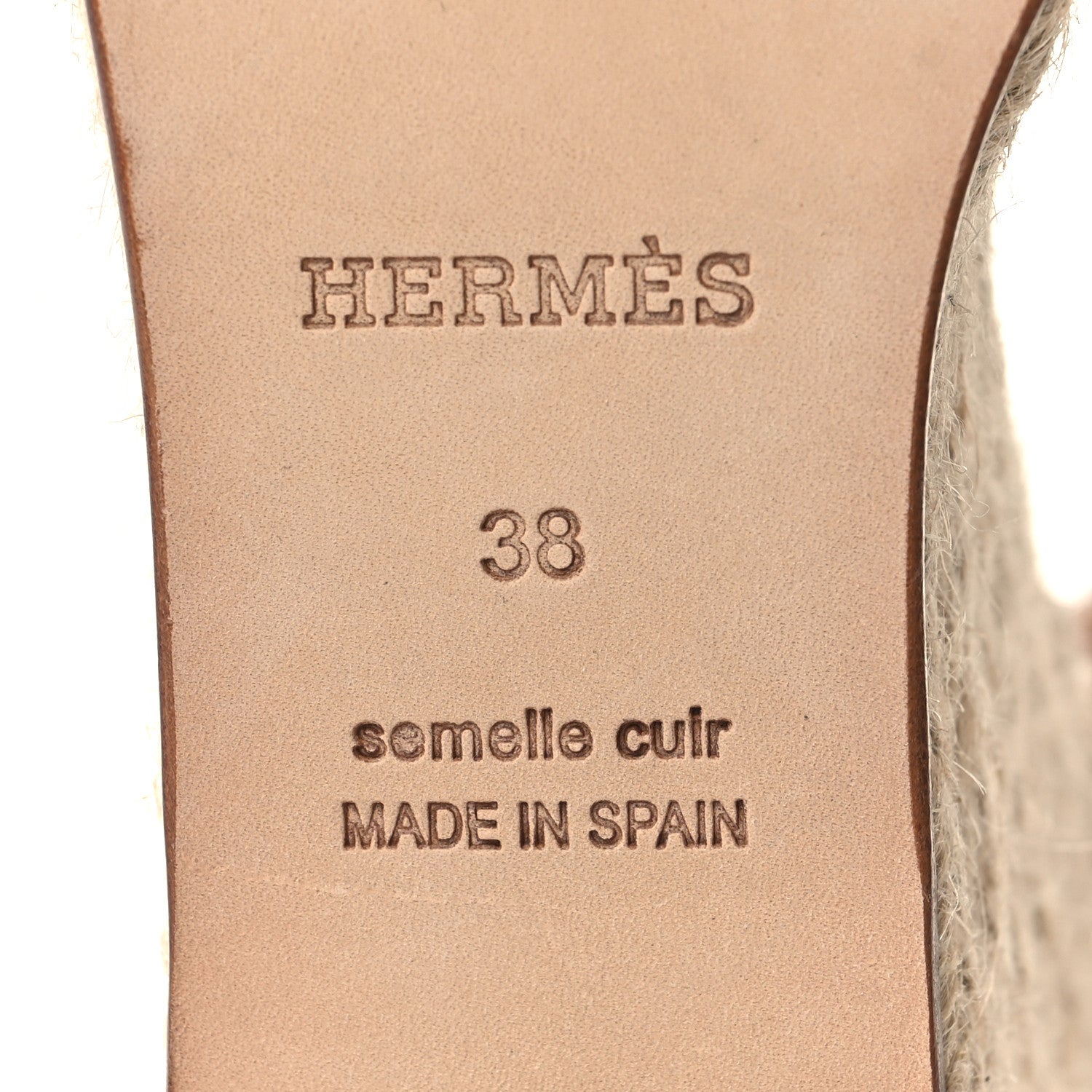 Hermes Denim Calfskin Tipoli Espadrille Wedge Sandals 38 Bleu Clair Naturel 7 of 8