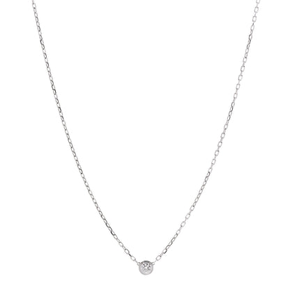 Cartier 18K White Gold Diamond XS D'Amour Pendant Necklace 1 of 5