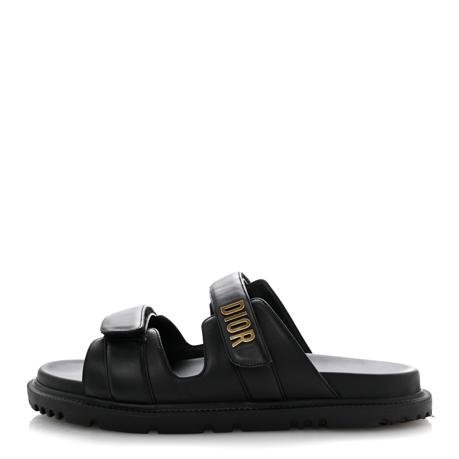 Christian Dior Lambskin Dioract 10mm Sandals 41 Black 1 of 10