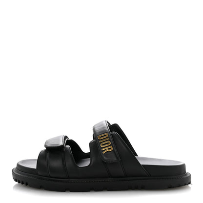 Christian Dior Lambskin Dioract 10mm Sandals 41 Black 1 of 10