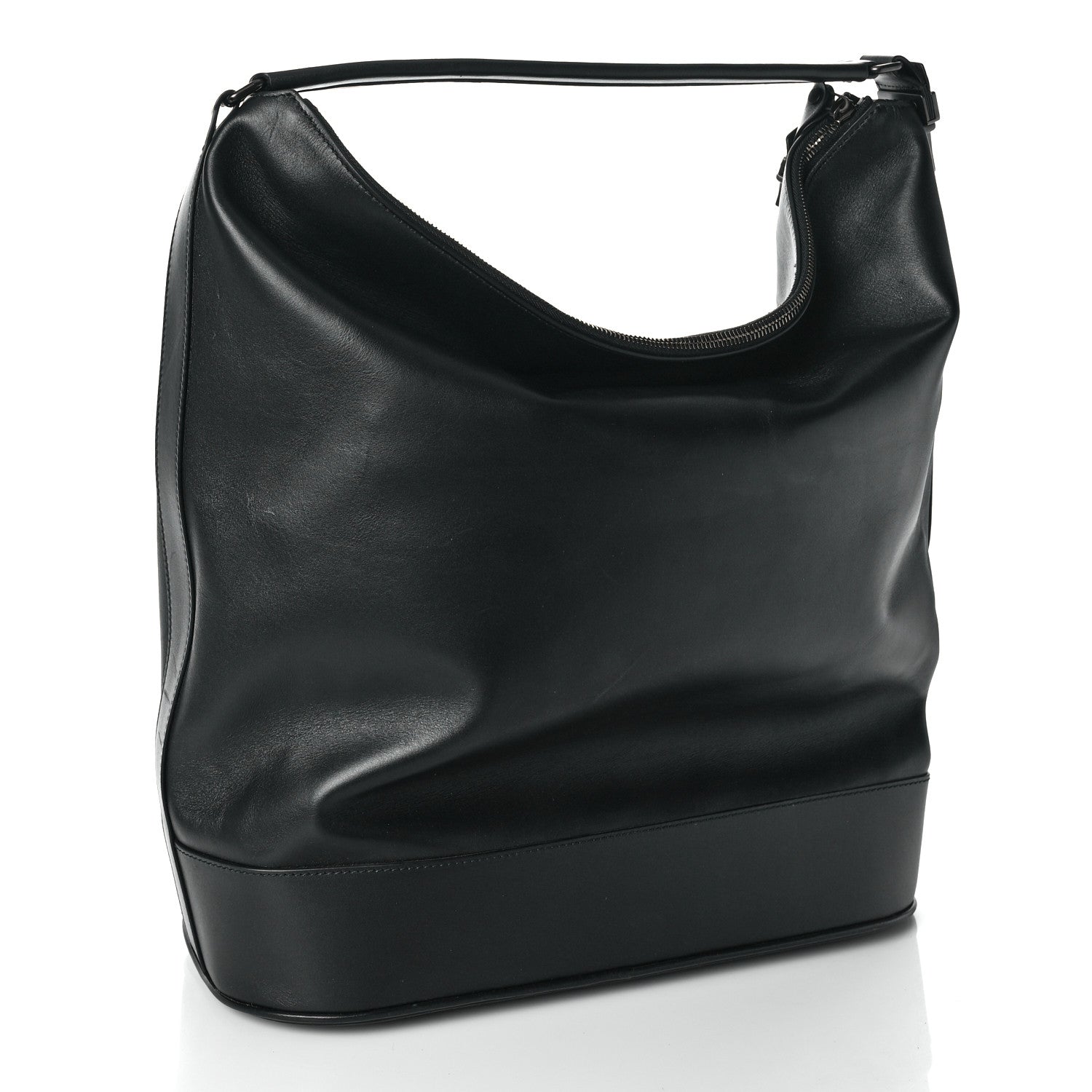 Balenciaga Shiny Calfskin Hobo Tote Black 3 of 14