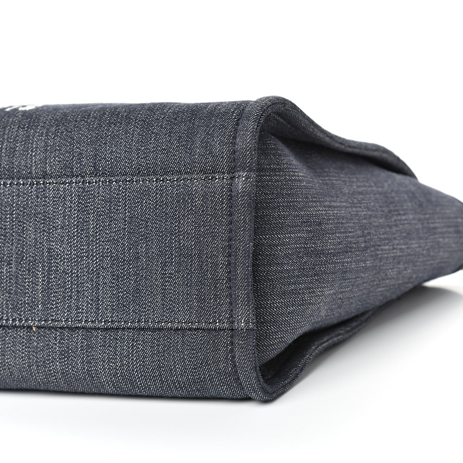 Chanel Denim Small Deauville Tote Dark Blue 9 of 9
