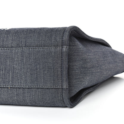 Chanel Denim Small Deauville Tote Dark Blue 9 of 9