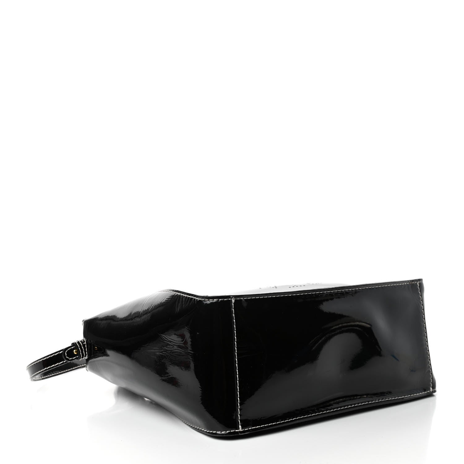 Stella McCartney Eco Alter Patent East West Perforated Tote Black 3 of 4