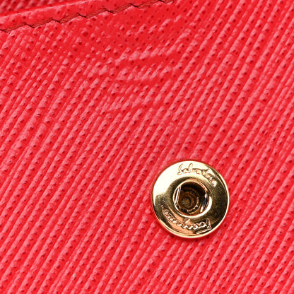 Salvatore Ferragamo Printed Calfskin Vara Bow Chain Wallet Red 11 of 12