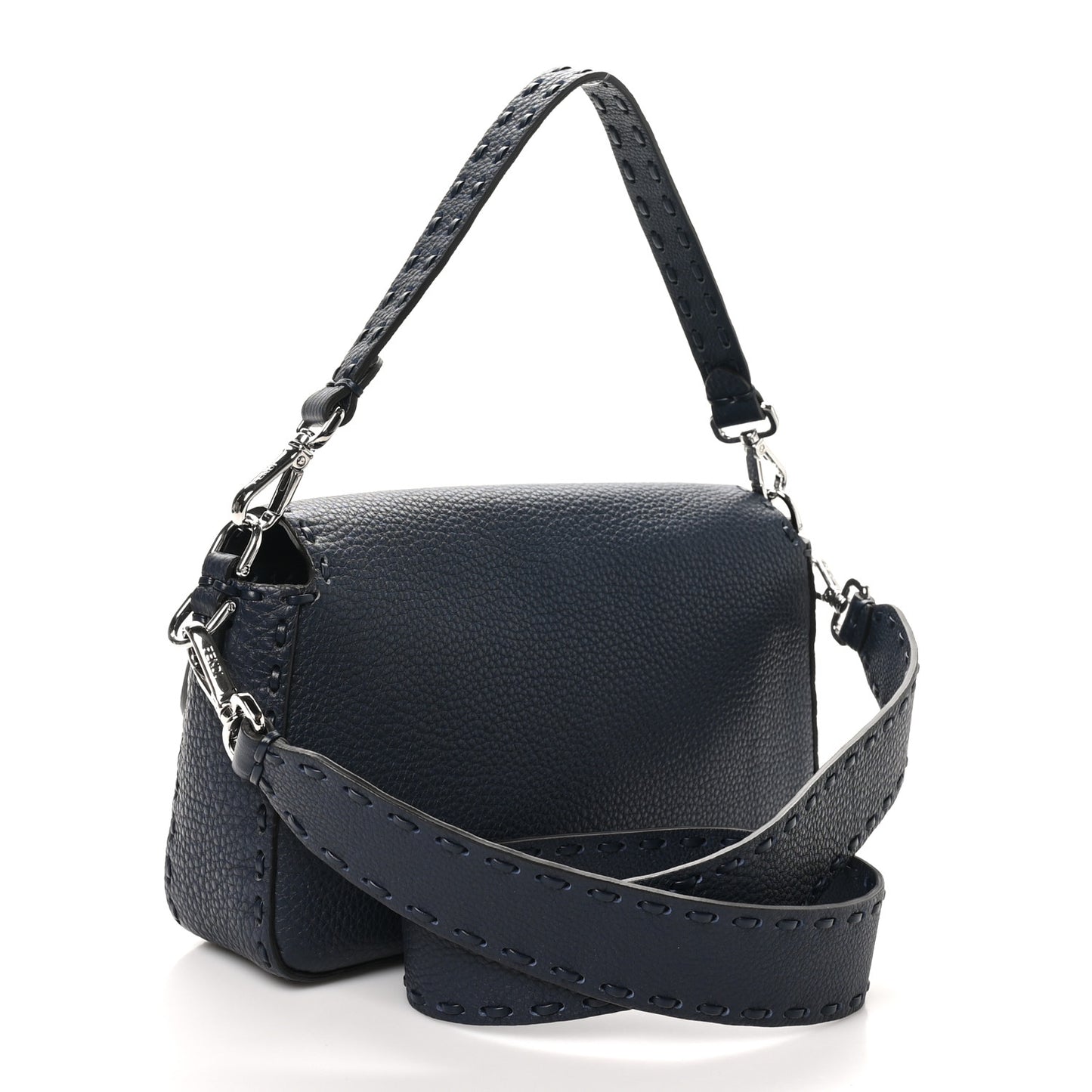 Cuoio Roma Sellerissima Nappa Sintetica Tape Stitch Baguette Notte