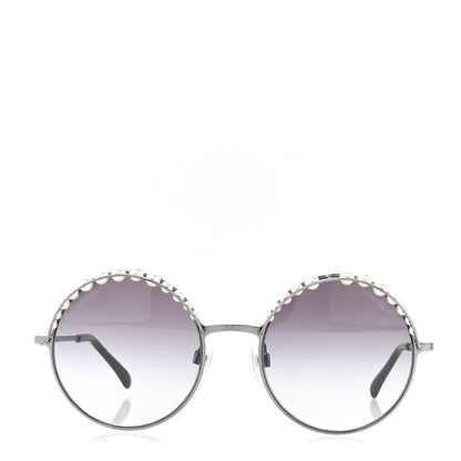 Chanel Pearl Round Sunglasses 4234-H Black 2 of 10