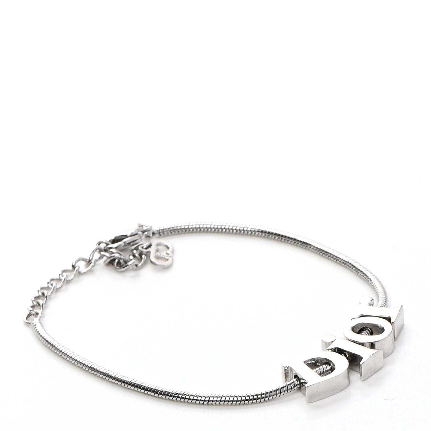 Christian Dior Metal Logo Bracelet Silver 1 of 4